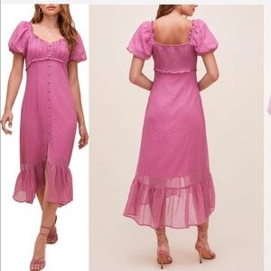 Astr the Label Puff Sleeve Midi